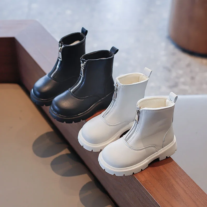 Classic Children Fashion Front Zipper Girls Thin Cotton Leather Boots Autumn 2022 Student Short Boots Princess Solid Color Plush
Classic Children Fashion Front Zipper Girls Thin Cotton Leather Boots Autumn 2022 Student Short Boots Princess Solid Color Plush