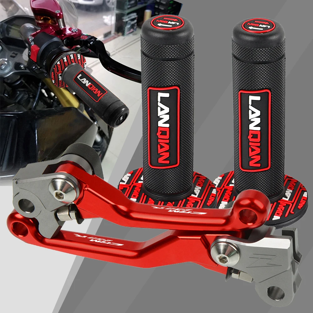 

For Honda CRM250R AR Dirt Bike Pivot Brake Clutch Levers Handle Handlebar Grips CRM 250 R 1994-1999 1995 1996 1997 1998 CRM 250R