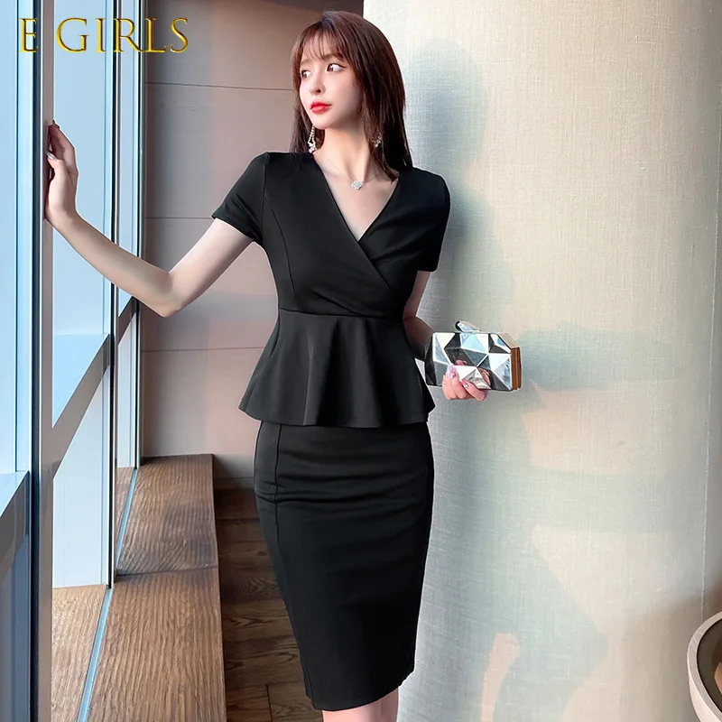 E GIRLS 2022 Summer V-neck Short Sleeve Ruffles Women Outfits Vintage Black Dresses Ladies Elegant Vestidos High End Women Dress
E GIRLS 2022 Summer V-neck Short Sleeve Ruffles Women Outfits Vintage Black Dresses Ladies Elegant Vestidos High End Women Dress