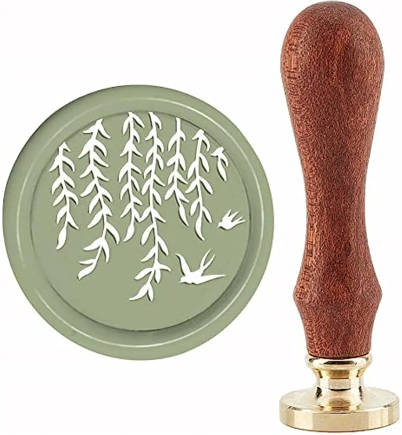 1PC Spring Wax Seal Stamp Swallows Sealing Wax Stamps Willow Branch 30mm Retro Vintage Removable Brass Stamp Head with Handle
1PC Spring Wax Seal Stamp Swallows Sealing Wax Stamps Willow Branch 30mm Retro Vintage Removable Brass Stamp Head with Handle