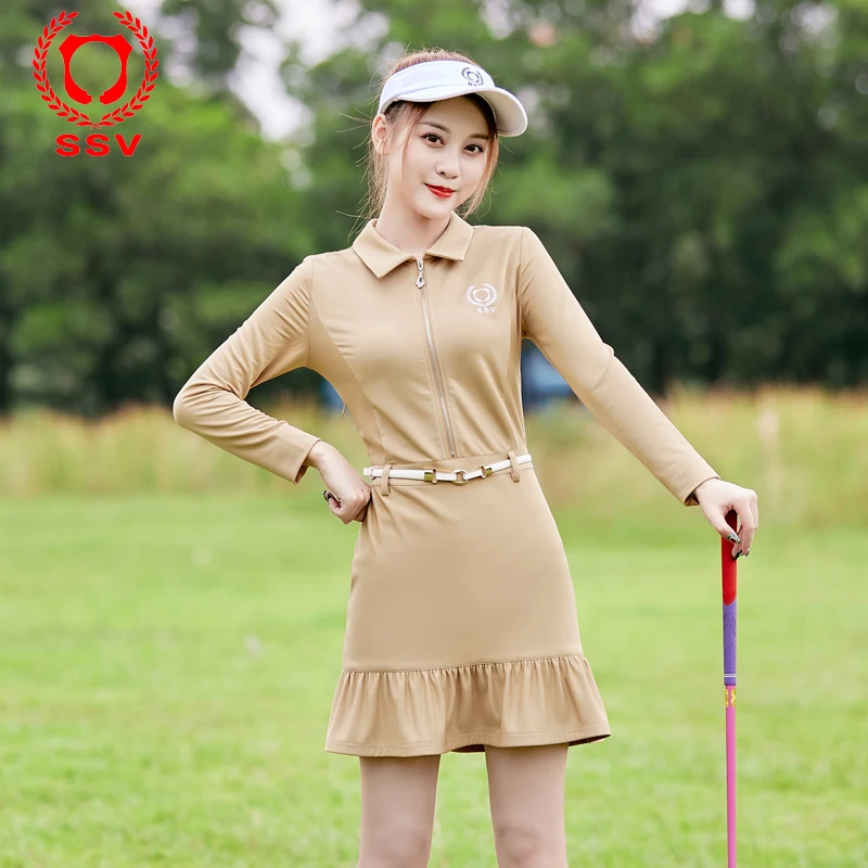 SSV Golf Dress Women's Long Sleeve Polo Dress Autumn Winter New GOLF High Elastic Sports Slim Fit Ladies Dress Orange Skirt
SSV Golf Dress Women's Long Sleeve Polo Dress Autumn Winter New GOLF High Elastic Sports Slim Fit Ladies Dress Orange Skirt