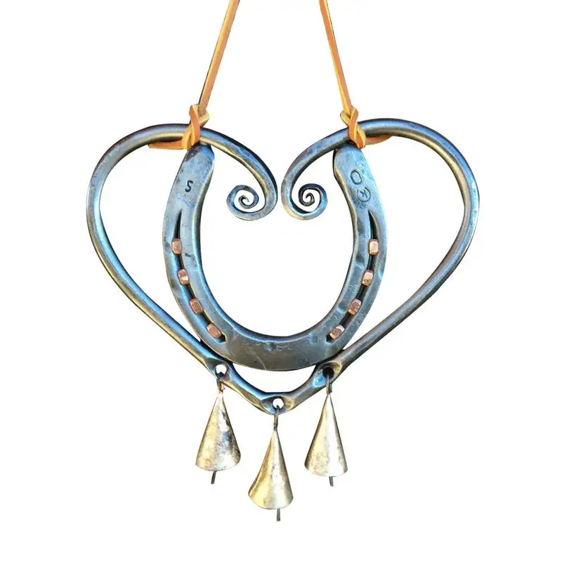 

Металлические ветряные колокольчики в форме сердца, декоративный ветряной Колокольчик для террасы, искусственное дерево, украшение окна, подарок на новоселье