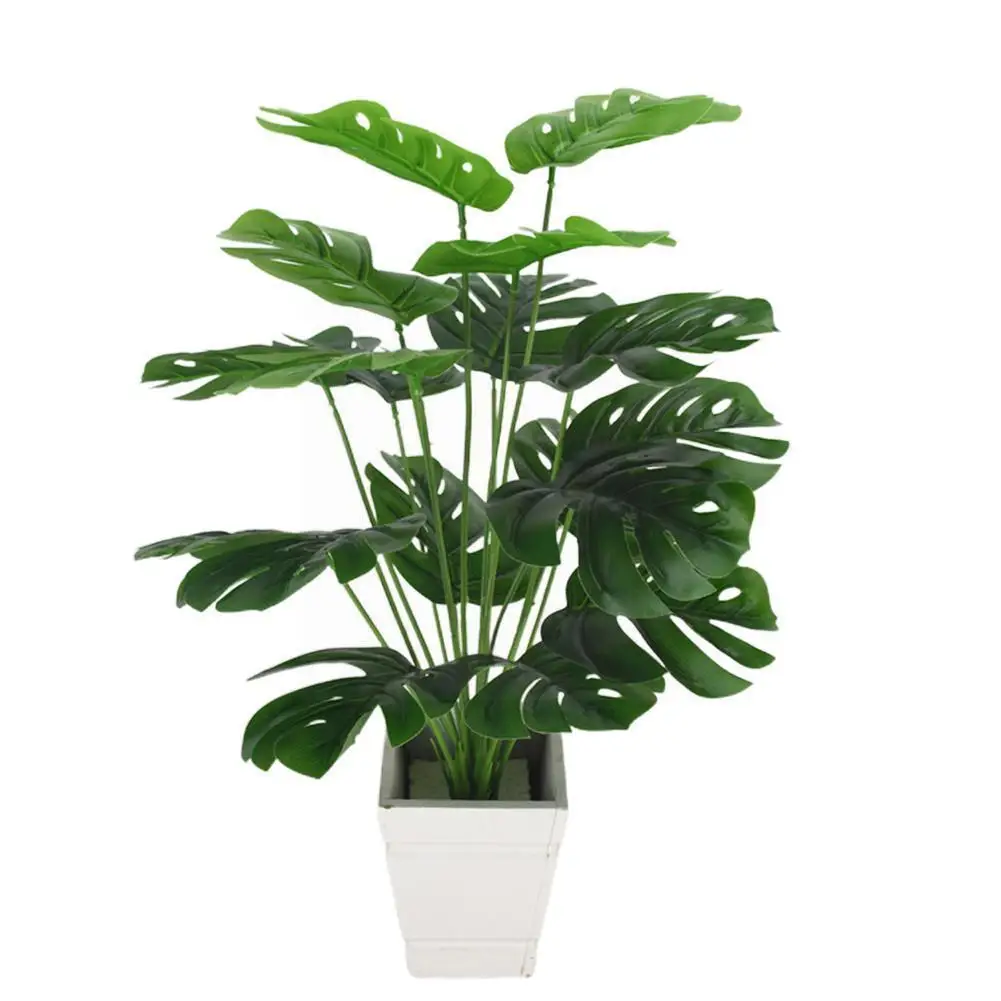 50cm 18 Heads Artificial Green Monstera Leaves Fake Room Potted Plants Decorati Room Plant Living Home Leaf Garden L4s2
50cm 18 Heads Artificial Green Monstera Leaves Fake Room Potted Plants Decorati Room Plant Living Home Leaf Garden L4s2