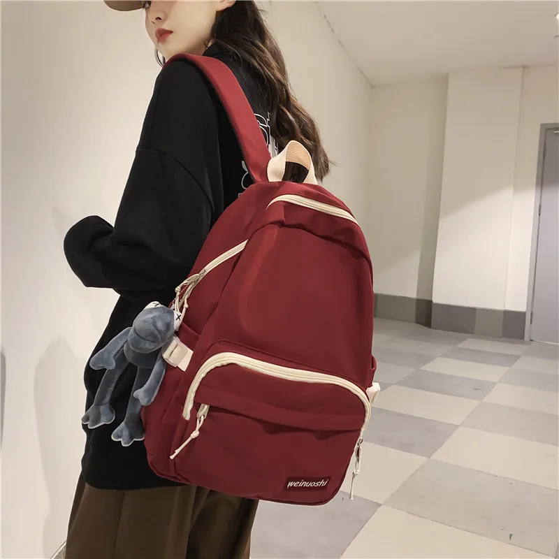 New Candy Color Double Zipper Women Backpack High Quality Waterproof Nylon School Bag Big Student Bag Cute Girl Travel Rucksacks
New Candy Color Double Zipper Women Backpack High Quality Waterproof Nylon School Bag Big Student Bag Cute Girl Travel Rucksacks