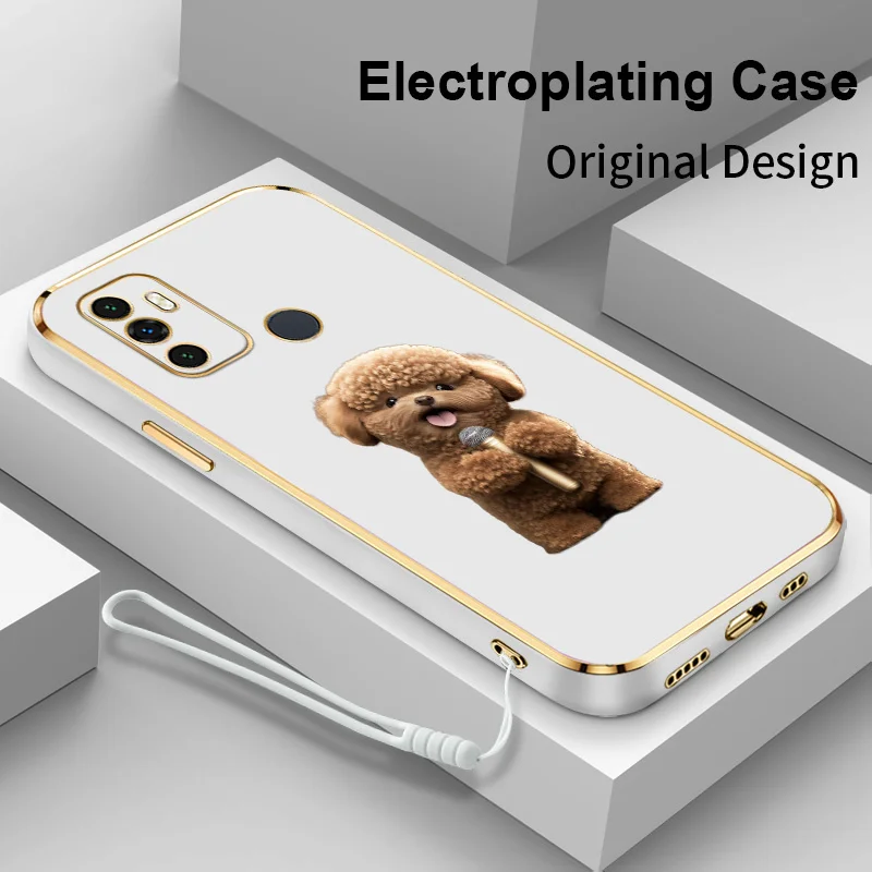 Singing Puppy Square Electroplating Phone Case for OPPO A53 A11s A33 A32 A53s A53 A54 A55 A72 A73 A74 F19 Reno6 Lite Back Cover
Singing Puppy Square Electroplating Phone Case for OPPO A53 A11s A33 A32 A53s A53 A54 A55 A72 A73 A74 F19 Reno6 Lite Back Cover