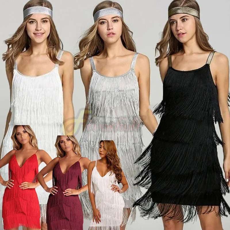 2022 Women's Sexy Party Ball Fringe Flapper 1920s Costume Dress Tassels Hem Gatsby Dress With Headband Halloween Cosplay robe
2022 Women's Sexy Party Ball Fringe Flapper 1920s Costume Dress Tassels Hem Gatsby Dress With Headband Halloween Cosplay robe