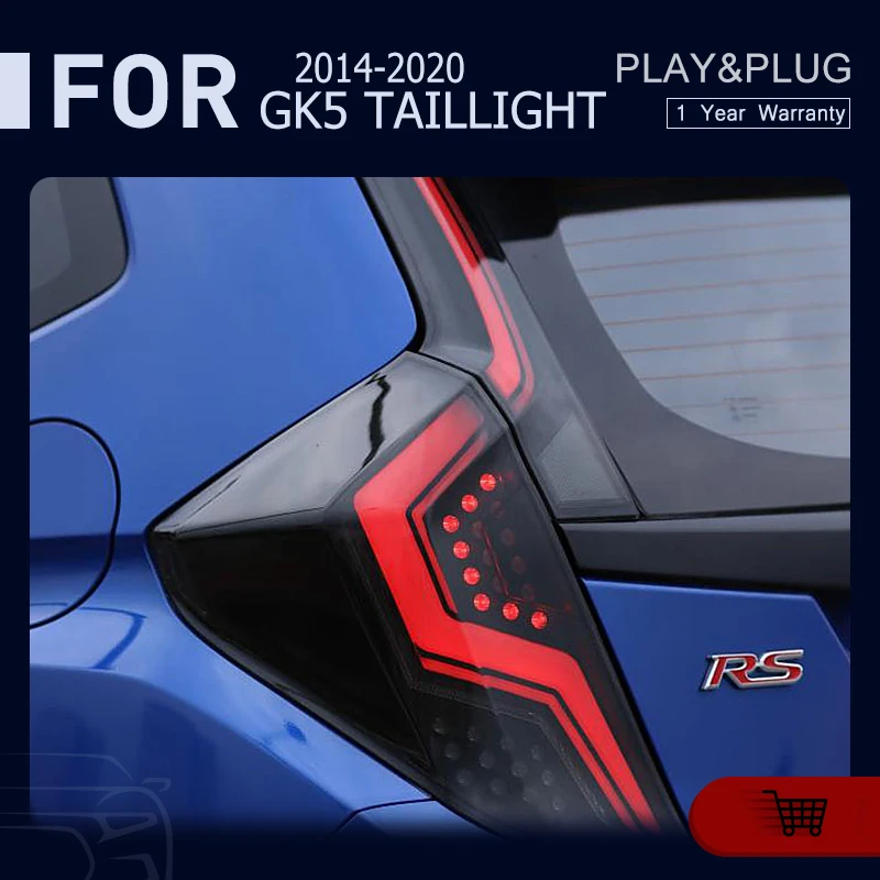 

Автомобильный задний фонарь для Honda JAZZ FIT GK5 2014 - 2020 годов, задний противотуманный фонарь, тормоз, задний и динамический сигнал поворота
