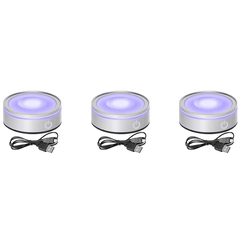 3X LED Light Base With Sensitive Touch Round Colorful Stand Display For 3D Crystal Glass Art Photo Frame Silver Concave
3X LED Light Base With Sensitive Touch Round Colorful Stand Display For 3D Crystal Glass Art Photo Frame Silver Concave