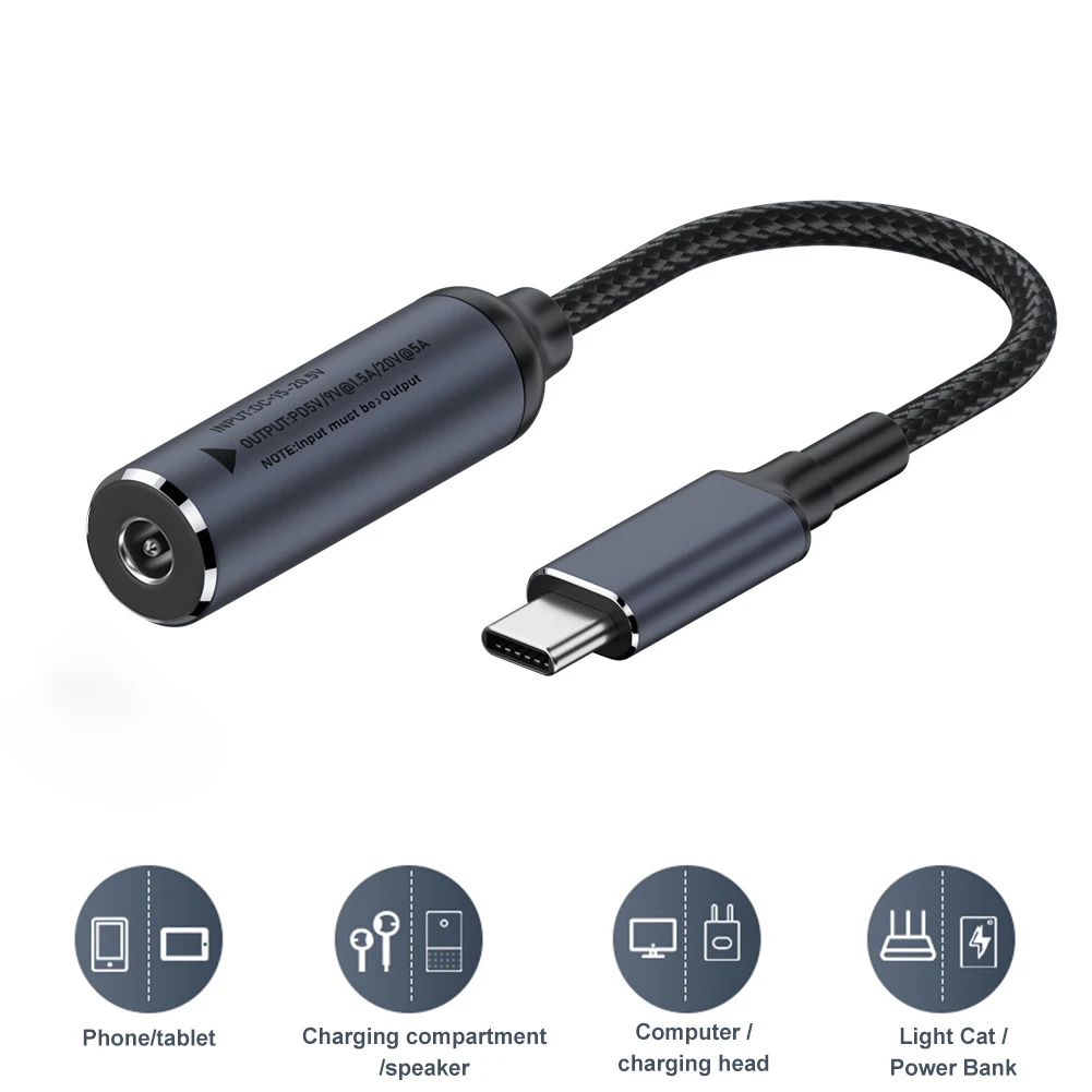 DC/Square To Type-C Быстрый зарядный кабель PD выход 5V 9V 12V Быстрый зарядный кабель автоматическое распознавание 100W для мобильный телефон
DC/Square To Type-C Быстрый зарядный кабель PD выход 5V 9V 12V Быстрый зарядный кабель автоматическое распознавание 100W для мобильный телефон