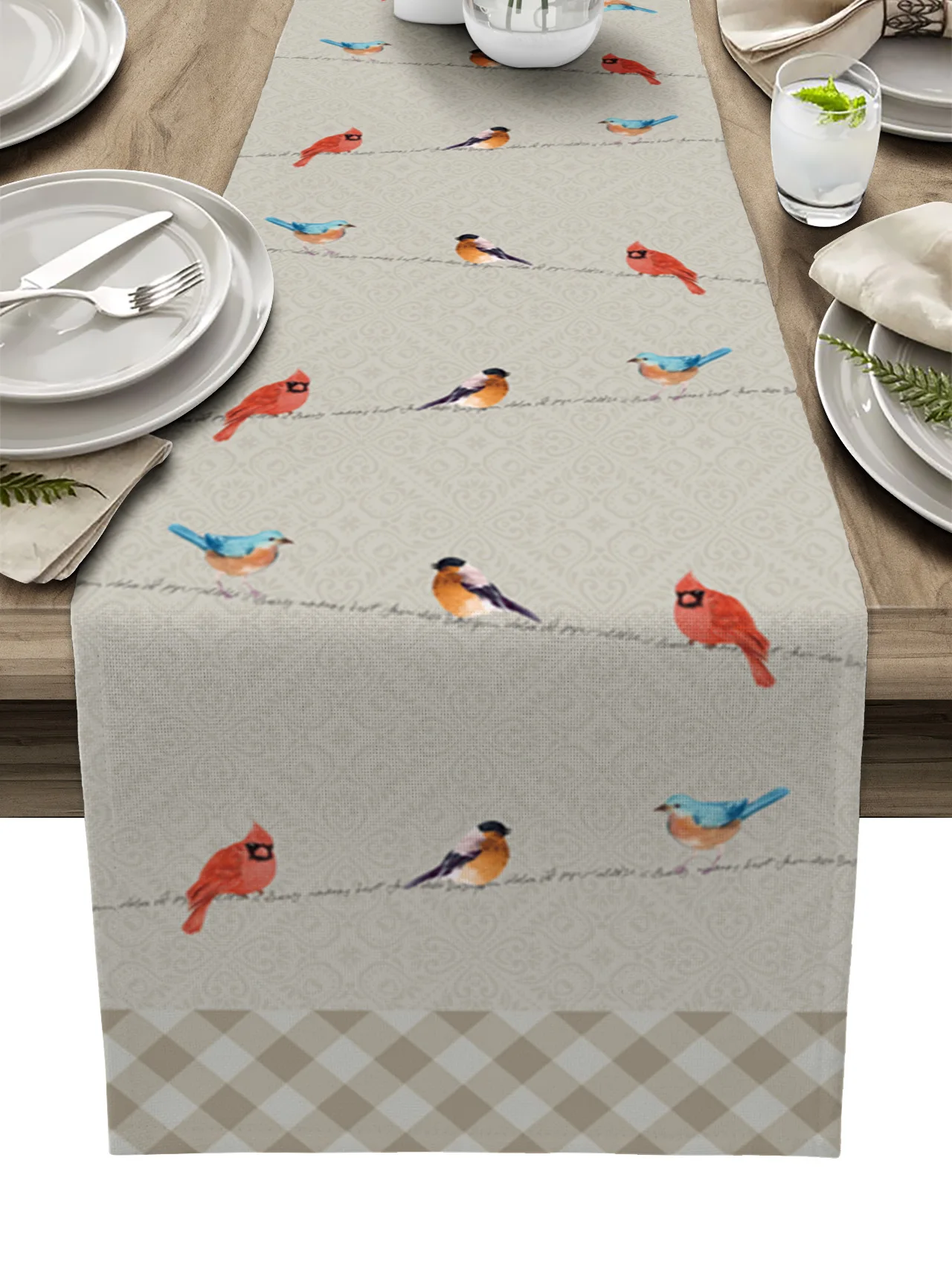 Idyllic Watercolor Birds Mats Table Runner for Coffee Home Kitchen Wedding Table Decoration Dining Table Non-slip Placement
Idyllic Watercolor Birds Mats Table Runner for Coffee Home Kitchen Wedding Table Decoration Dining Table Non-slip Placement