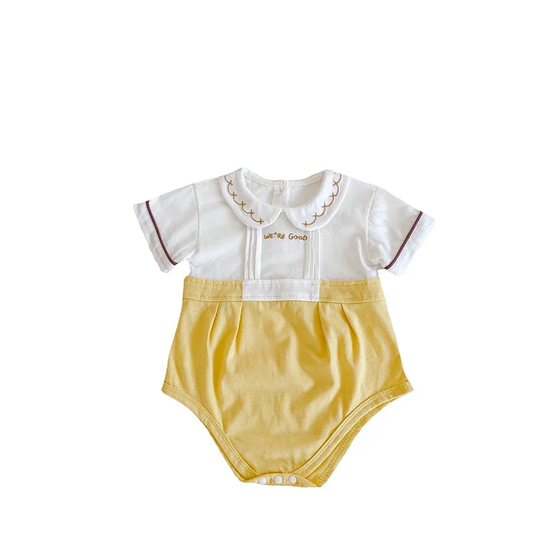 Summer Children's Clothing Letter Short Sleeve Baby Boys Bodysuit Baby Girl Clothes Comfortable Outing Infant Triangle Romper
Summer Children's Clothing Letter Short Sleeve Baby Boys Bodysuit Baby Girl Clothes Comfortable Outing Infant Triangle Romper