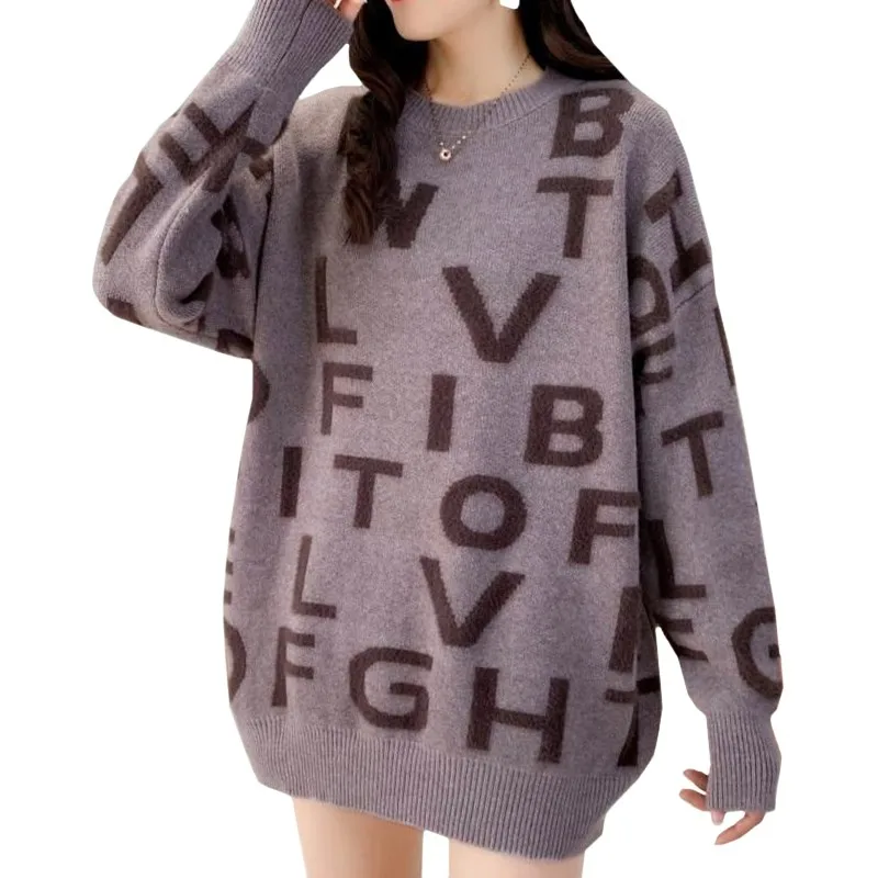New Arrival Jacquard Letters Harajuku Fashion Woman's Sweater Autumn Winter Long Sleeves Loose Soft Knitwear Pullover Female
New Arrival Jacquard Letters Harajuku Fashion Woman's Sweater Autumn Winter Long Sleeves Loose Soft Knitwear Pullover Female