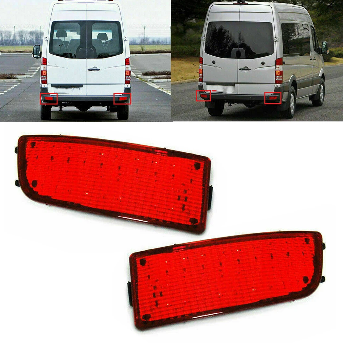 1 Pair Car Red LED Rear Bumper Reflector Brake Light A9068260140 Fit for Mercedes-Benz Dodge Freightliner Sprinter 2E0945105A
1 Pair Car Red LED Rear Bumper Reflector Brake Light A9068260140 Fit for Mercedes-Benz Dodge Freightliner Sprinter 2E0945105A