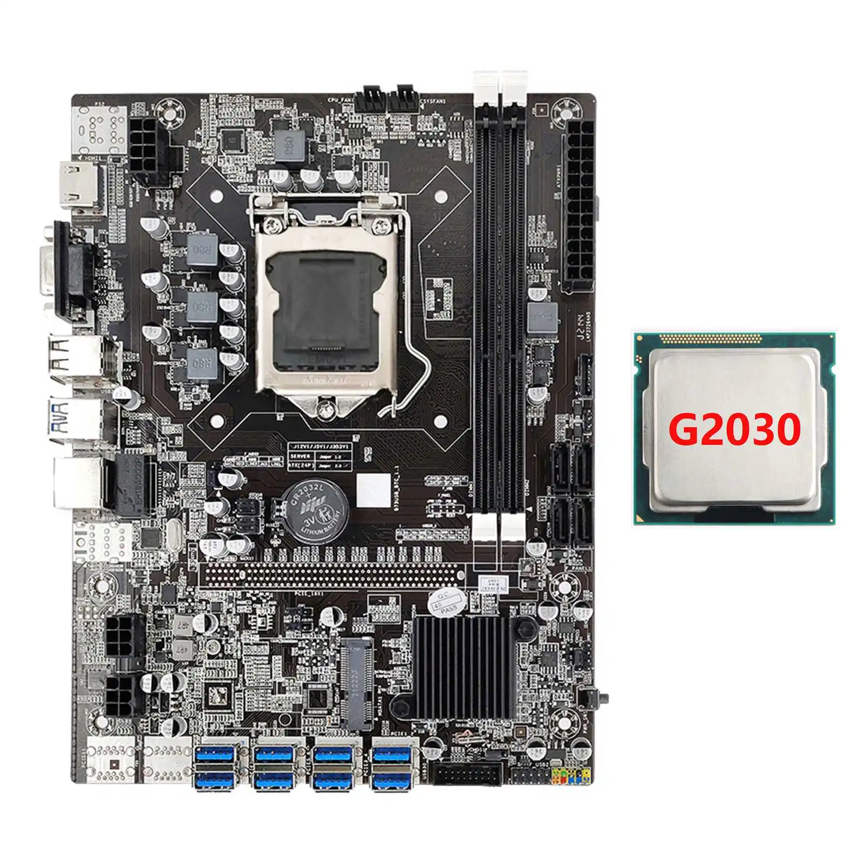 B75 ETH Mining Motherboard+G2030 CPU 8XPCIE to USB LGA1155 MSATA DDR3 USB 3.0 B75 USB BTC Miner Motherboard
B75 ETH Mining Motherboard+G2030 CPU 8XPCIE to USB LGA1155 MSATA DDR3 USB 3.0 B75 USB BTC Miner Motherboard