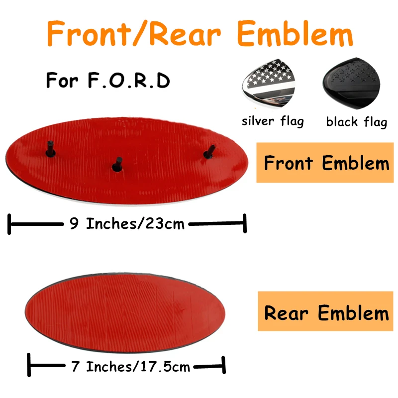 9 Inches Front Emblem Badge 7 Inches Rear Trunk Sticker For Ford F150 F250 Explorer Edge Accessories
9 Inches Front Emblem Badge 7 Inches Rear Trunk Sticker For Ford F150 F250 Explorer Edge Accessories