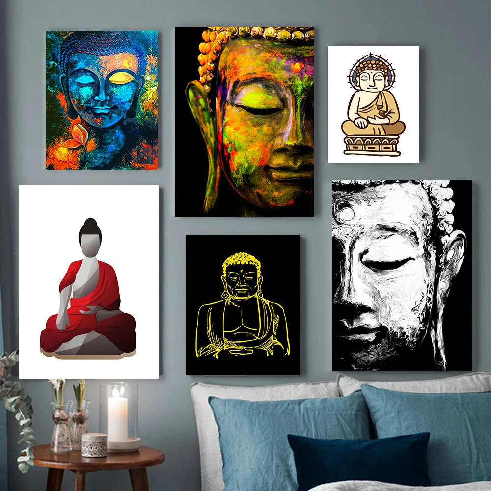 Retro Brown Buddha Statue Wall Art Canvas Painting Religious Posters and Prints Living Room Home Wall Decoration Picture Cuadros
Retro Brown Buddha Statue Wall Art Canvas Painting Religious Posters and Prints Living Room Home Wall Decoration Picture Cuadros