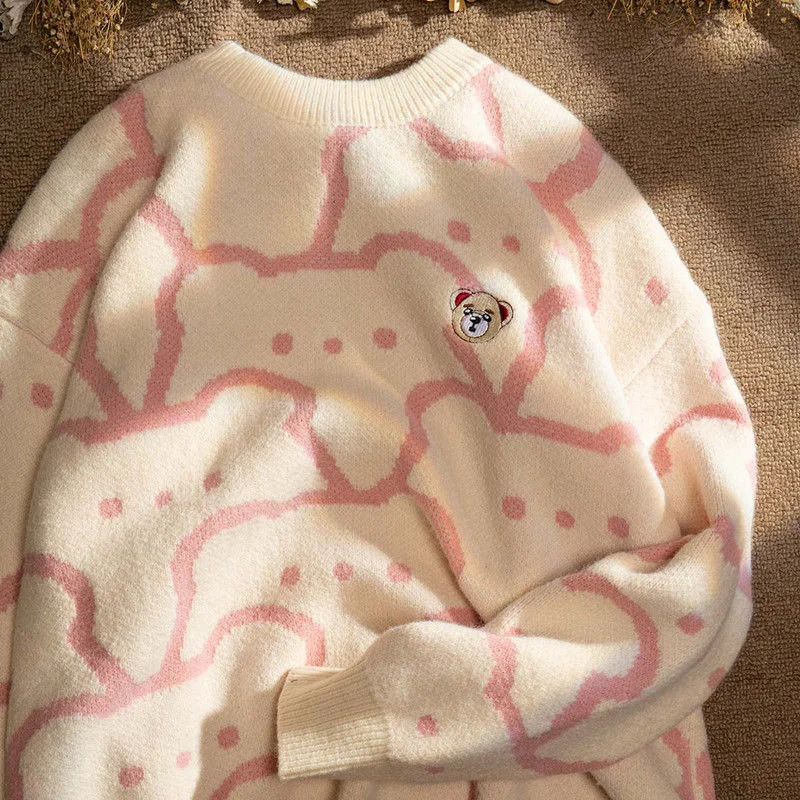 Ful Bear Print Knitted Sweater High Quality Winter Women Pullovers Cute Knitwear Round Collar Jumpers Loose For Couples Teens 
Ful Bear Print Knitted Sweater High Quality Winter Women Pullovers Cute Knitwear Round Collar Jumpers Loose For Couples Teens
