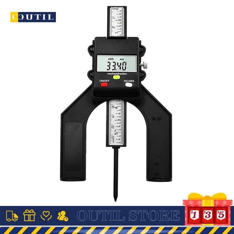 0.01mm Digital Depth Gauge Depthometer Indicator Height Gauge Measuring Woodworking Display Slide Caliper Vernier Ruler Tool
0.01mm Digital Depth Gauge Depthometer Indicator Height Gauge Measuring Woodworking Display Slide Caliper Vernier Ruler Tool