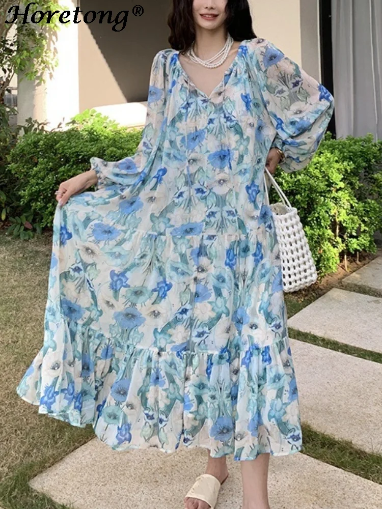 Horetong Two-piece Chiffon Floral Dress 2023 Fashion Elegant Lantern Long Sleeve Women Dresses Holiday Loose Casual Midi Dress
Horetong Two-piece Chiffon Floral Dress 2023 Fashion Elegant Lantern Long Sleeve Women Dresses Holiday Loose Casual Midi Dress