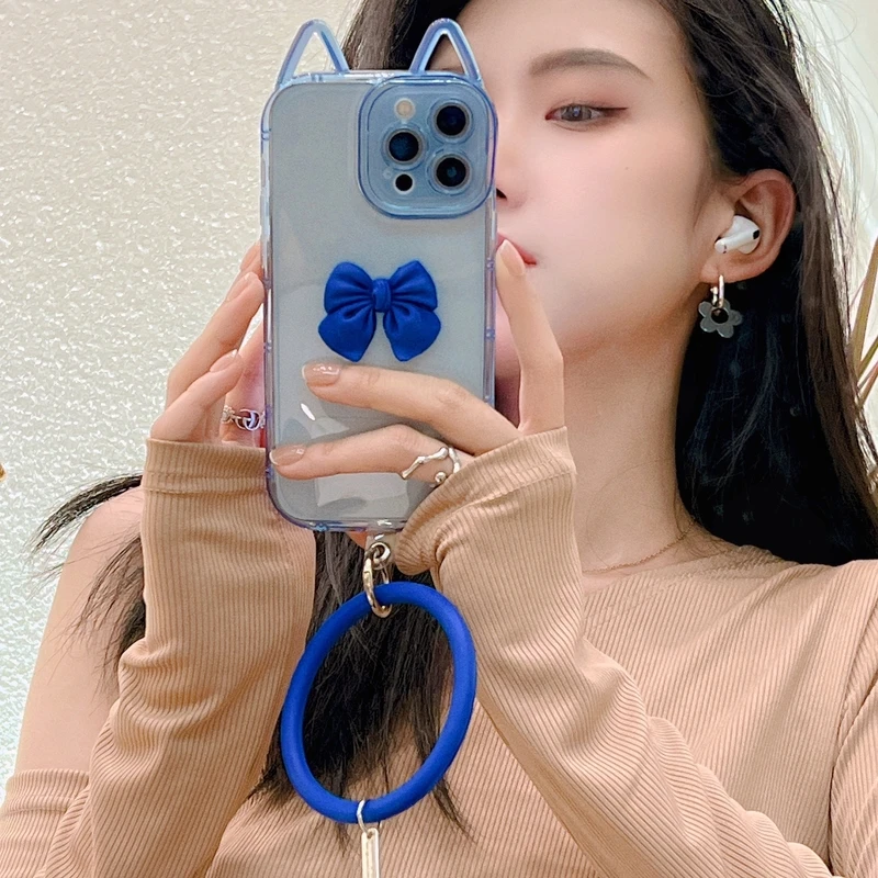 Candy Color Cute Cartoon Cat Ear Rings Lanyard Phone Case For iPhone 13 Pro Max 11 12 Pro Xs Max X Xr Shockproof TPU Soft Cover
Candy Color Cute Cartoon Cat Ear Rings Lanyard Phone Case For iPhone 13 Pro Max 11 12 Pro Xs Max X Xr Shockproof TPU Soft Cover