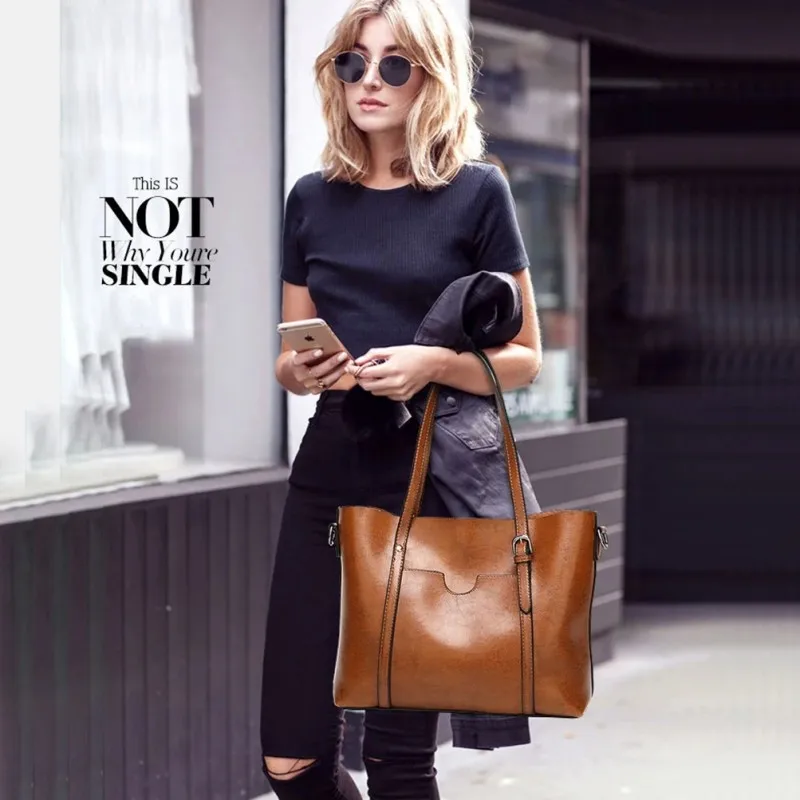 Shoulder Bags For Women Oil Wax Leather Handbag Tote Crossbody Bag Women Bags Designer Handbag
Shoulder Bags For Women Oil Wax Leather Handbag Tote Crossbody Bag Women Bags Designer Handbag