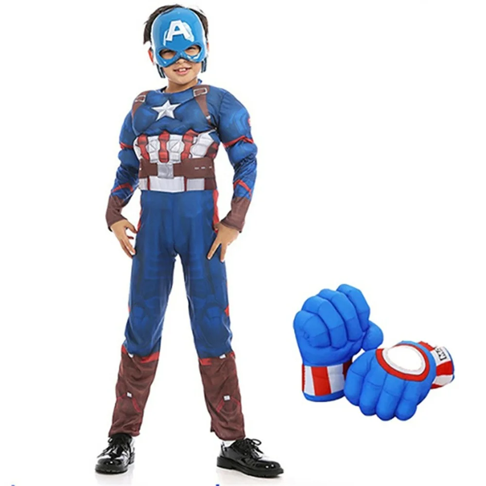 Marvel Avenger Captain America Hulk Cosplay Costumes Kids Jumpsuit With Mask Child Superhero Children Halloween Party Gift
Marvel Avenger Captain America Hulk Cosplay Costumes Kids Jumpsuit With Mask Child Superhero Children Halloween Party Gift