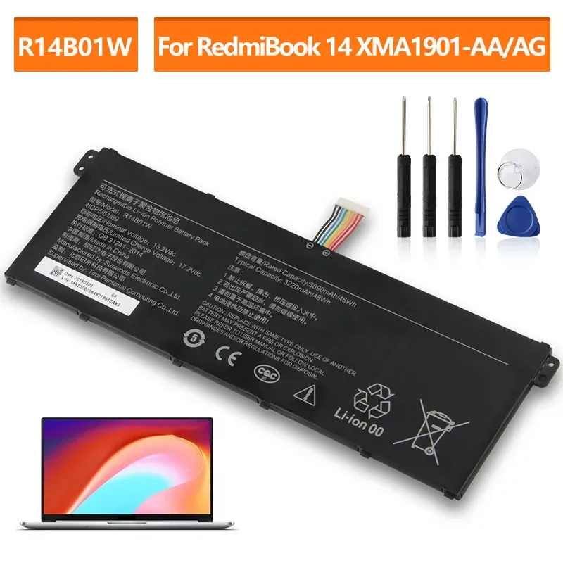 NEW Laptop Battery For Xiaomi RedmiBook 14 XMA1901-AG XMA1901-AA R14B01W Rechargeable Battery 3220mAh
NEW Laptop Battery For Xiaomi RedmiBook 14 XMA1901-AG XMA1901-AA R14B01W Rechargeable Battery 3220mAh