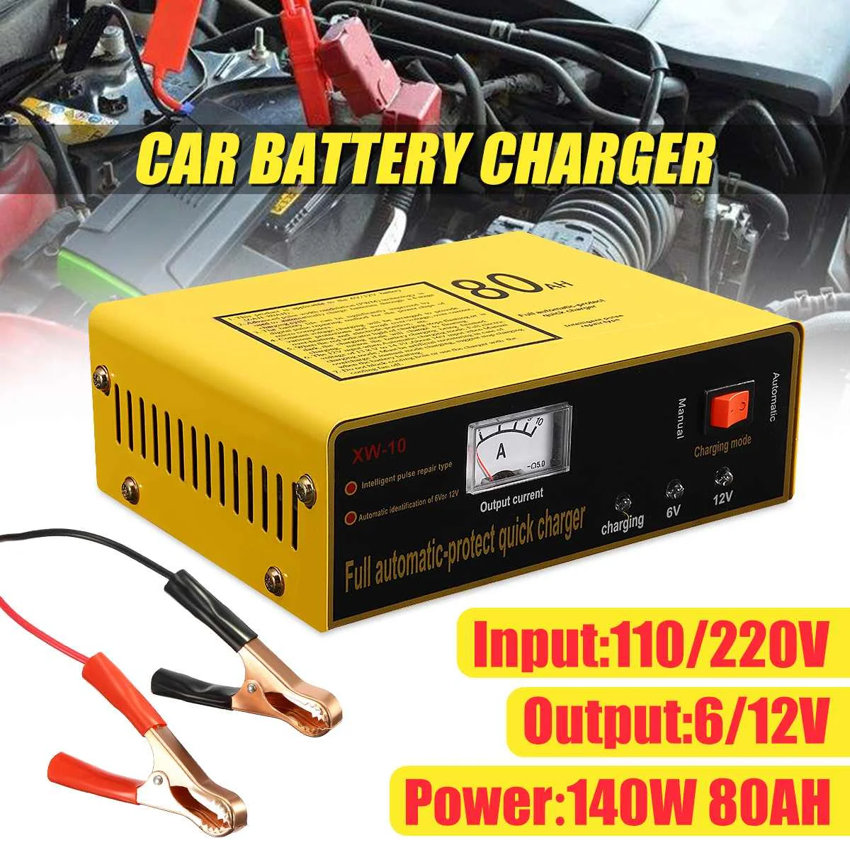 Car Battery Charger 12V 24V Power Automatic Battery Repair Charger Automatic Car Battery Charger Pulse Repair Trickle 110V-220V
Car Battery Charger 12V 24V Power Automatic Battery Repair Charger Automatic Car Battery Charger Pulse Repair Trickle 110V-220V