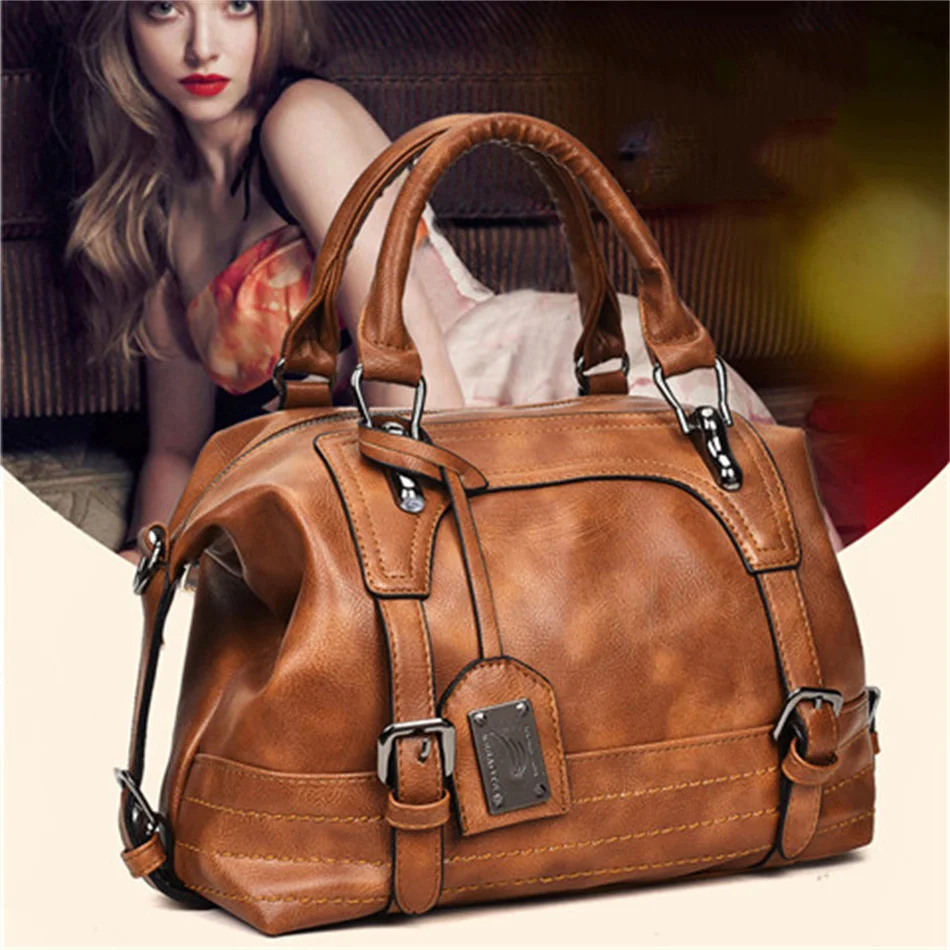 Women Vintage Luxury Handbag Purses Soft Leather Shoulder Bag Designer Female Casual Tote Travel Bag Femme Ladies Hand Bags
Women Vintage Luxury Handbag Purses Soft Leather Shoulder Bag Designer Female Casual Tote Travel Bag Femme Ladies Hand Bags