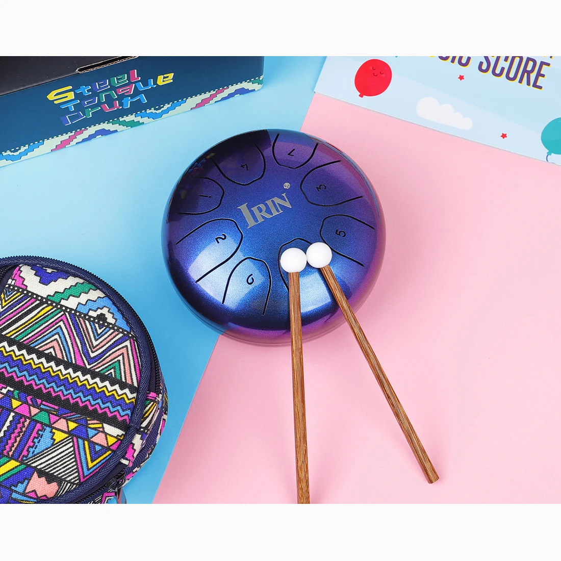 Wholesale IRIN 2020 hot sale popular beginner 5.5 inch 8 tone color custom Sanskrit new design colorful steel tongue drum
Wholesale IRIN 2020 hot sale popular beginner 5.5 inch 8 tone color custom Sanskrit new design colorful steel tongue drum