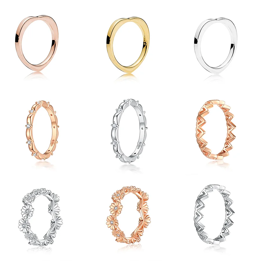 Women 925 Sterling Silver Rings Rose Gold Diy Flower Crown Heart Shape Finger Ring For Women Wedding Party Jewelry Gift 
Women 925 Sterling Silver Rings Rose Gold Diy Flower Crown Heart Shape Finger Ring For Women Wedding Party Jewelry Gift