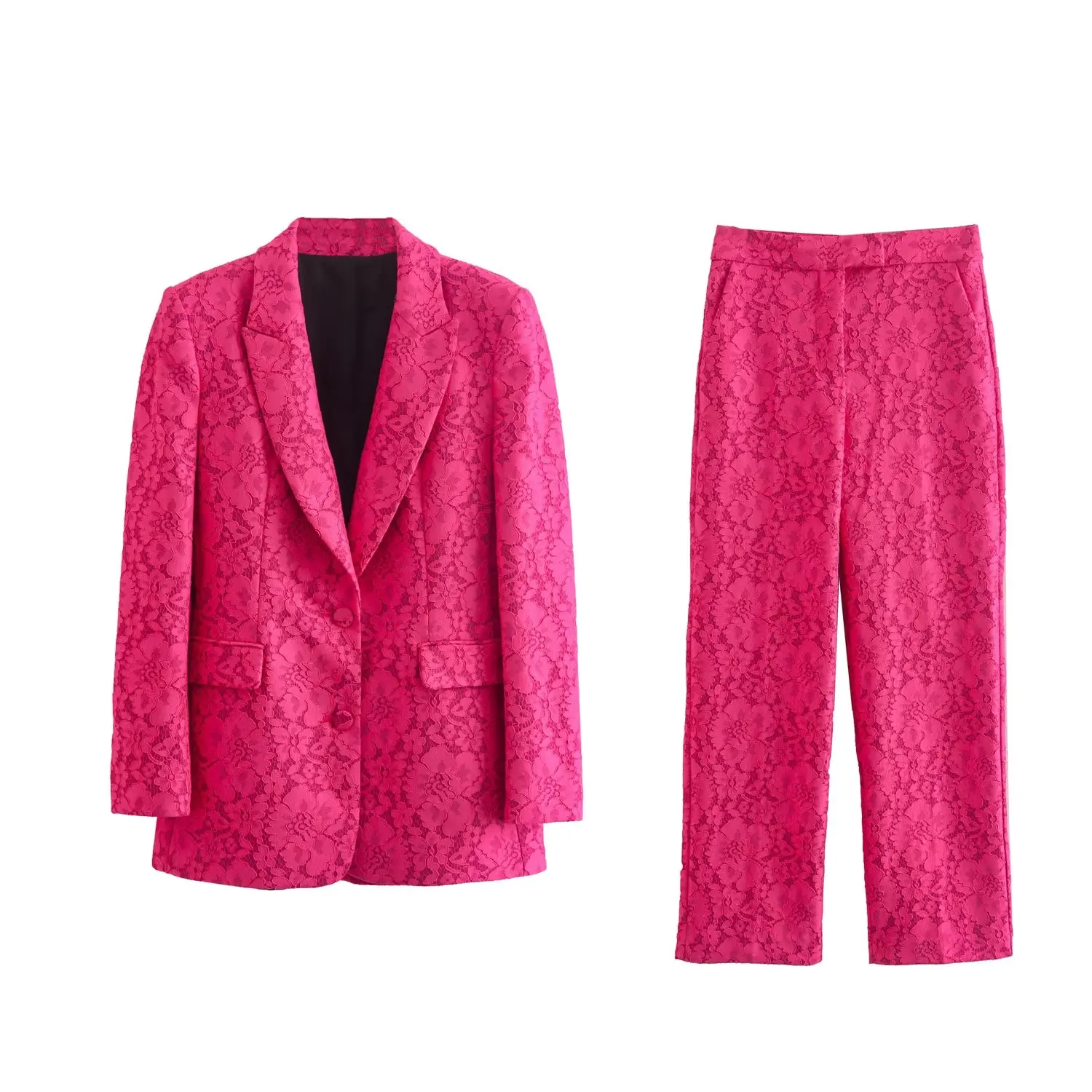 WOMEN TRAF New 2022 jackets Slim Lace Fabric Suit Jackets Long Sleeve Lapel Pocket Blazer Coat Long Pants Split Female Tops
WOMEN TRAF New 2022 jackets Slim Lace Fabric Suit Jackets Long Sleeve Lapel Pocket Blazer Coat Long Pants Split Female Tops