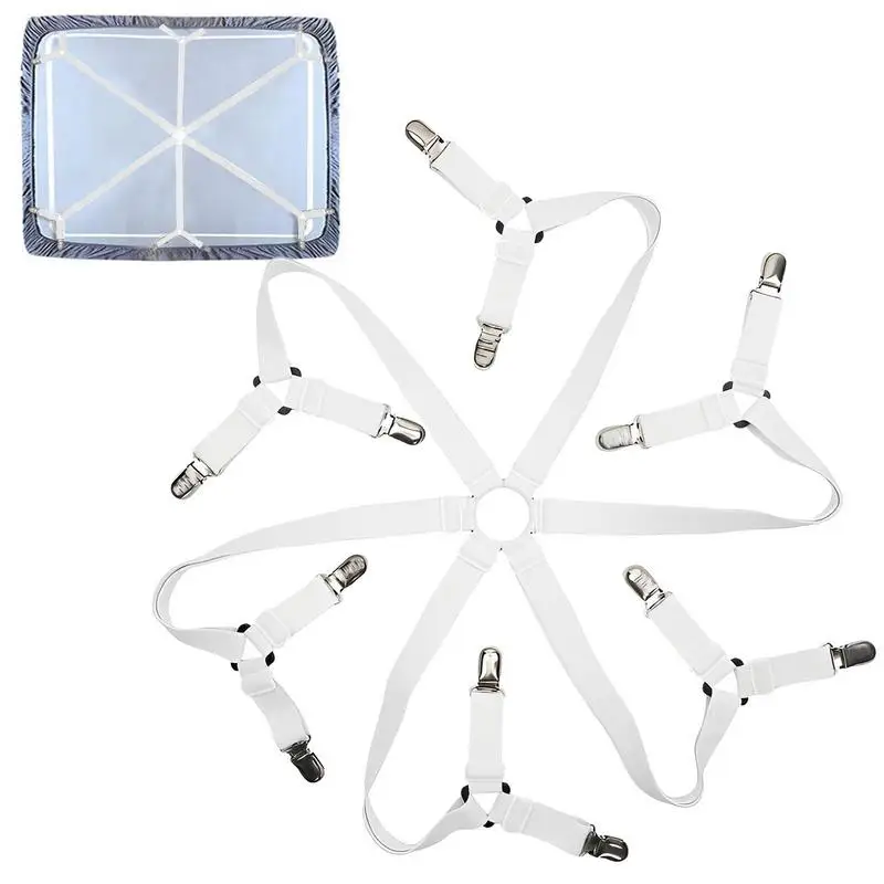 Зажимы для простыни, держатели для простыни для углов, ремни для простыни, 6-сторонние крестовые с 12 сверхпрочными зажимами для простыней
Зажимы для простыни, держатели для простыни для углов, ремни для простыни, 6-сторонние крестовые с 12 сверхпрочными зажимами для простыней