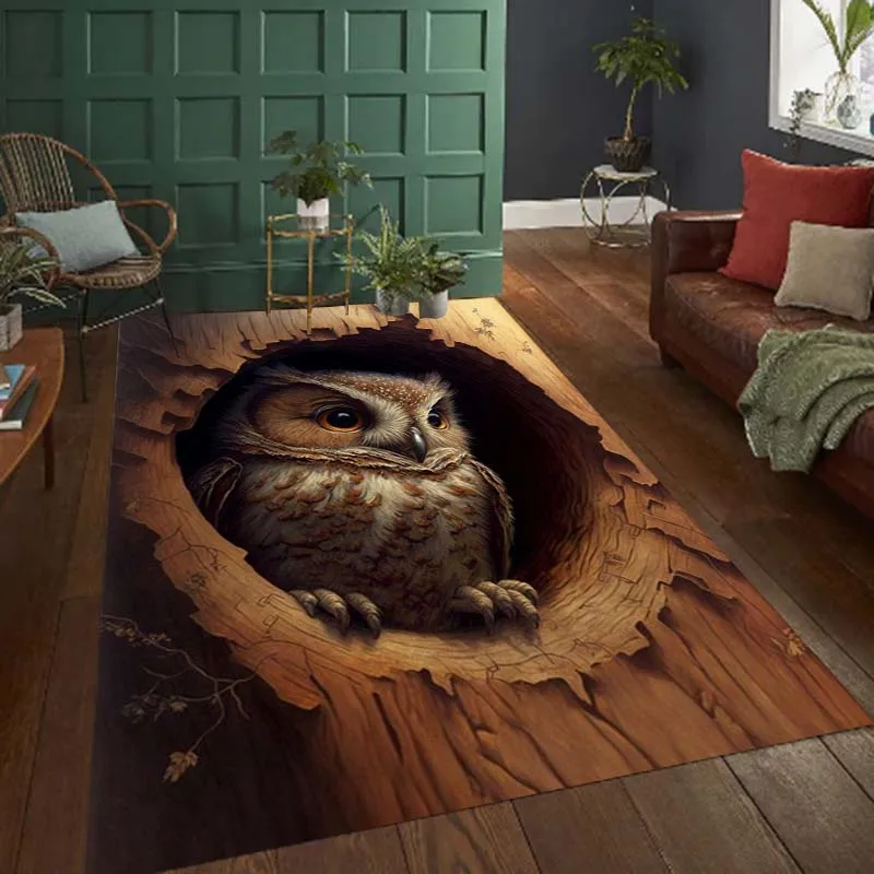 

Owl Pattern Carpets Bedroom Play Mats Kids Bedroom Decor Carpet Living Room Rug Crawl Mat Christmas Gift Rug Room Decor Carpet