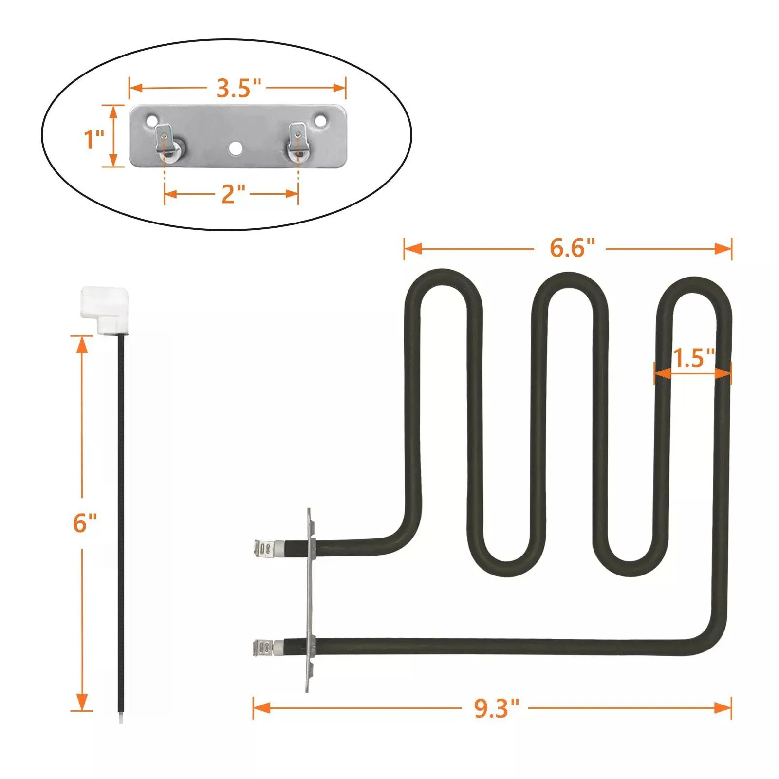 

1200W 23.6x16.7cm Heating Element Heating Element 1200W 23.6x16.7cm Durable High Quality Material Wear-resistant