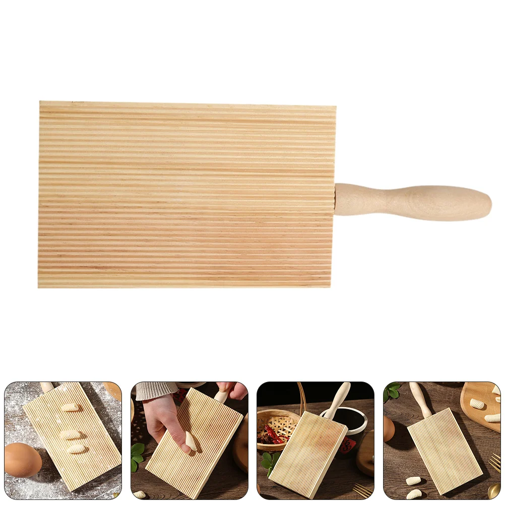 

Household Garganelli Board Non-stick Wooden Pasta Gnocchi Board Gnocchi Roller Noodles Wooden Butter Table And Popsicles