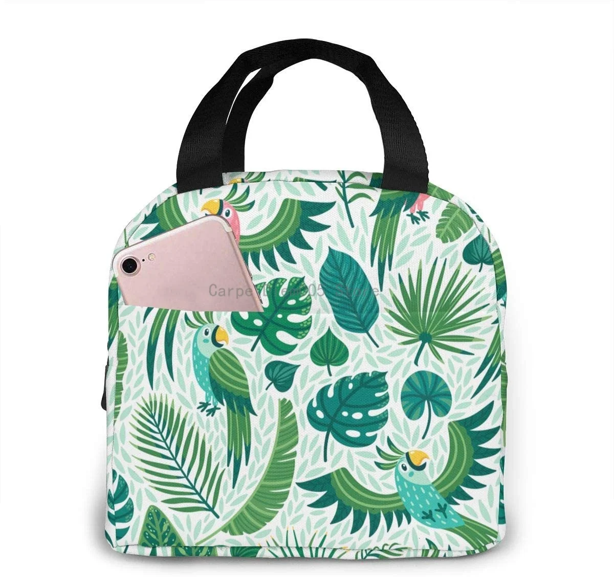 Cute Parrots And Palm Leaves Insulated Lunch Bag For Women Men,Reusable Lunch Tote Lunch Box Organizer Cooler Bag
Cute Parrots And Palm Leaves Insulated Lunch Bag For Women Men,Reusable Lunch Tote Lunch Box Organizer Cooler Bag