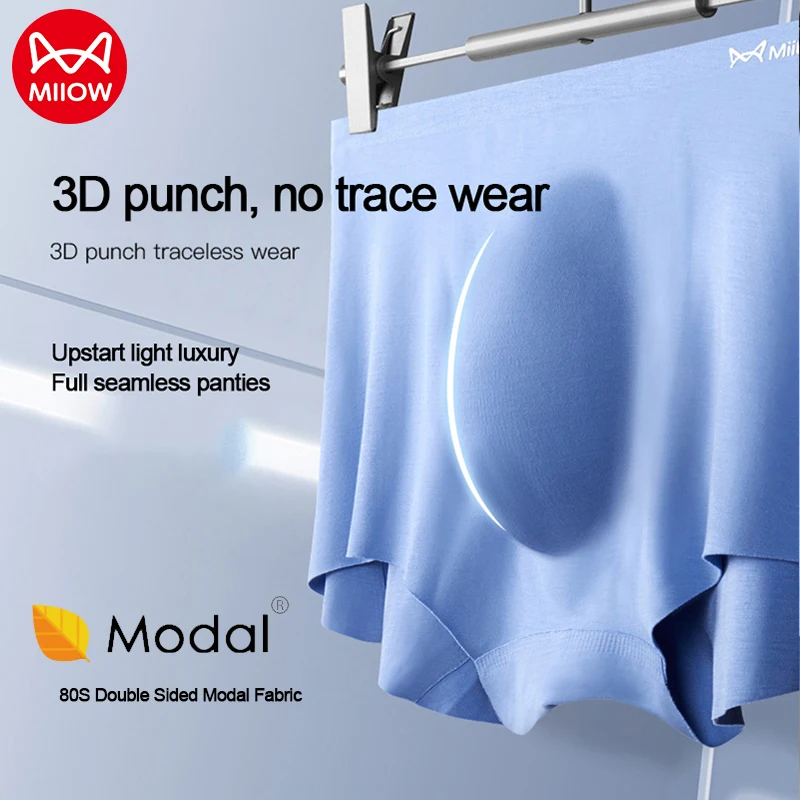 MiiOW Genuine 3pcs 80S Double-sided Modal Men's Boxer Shorts One-piece Seamless 3D Men Underwear No Trace Man Underpants Panties
MiiOW Genuine 3pcs 80S Double-sided Modal Men's Boxer Shorts One-piece Seamless 3D Men Underwear No Trace Man Underpants Panties