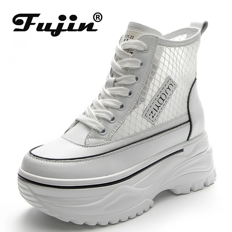 Fujin 8cm Air Mesh Genuine Leather Women Boots Platform Shoes Wedge Hidden Heel Women Summer Boots Fashion Sneakers Summer Shoes
Fujin 8cm Air Mesh Genuine Leather Women Boots Platform Shoes Wedge Hidden Heel Women Summer Boots Fashion Sneakers Summer Shoes