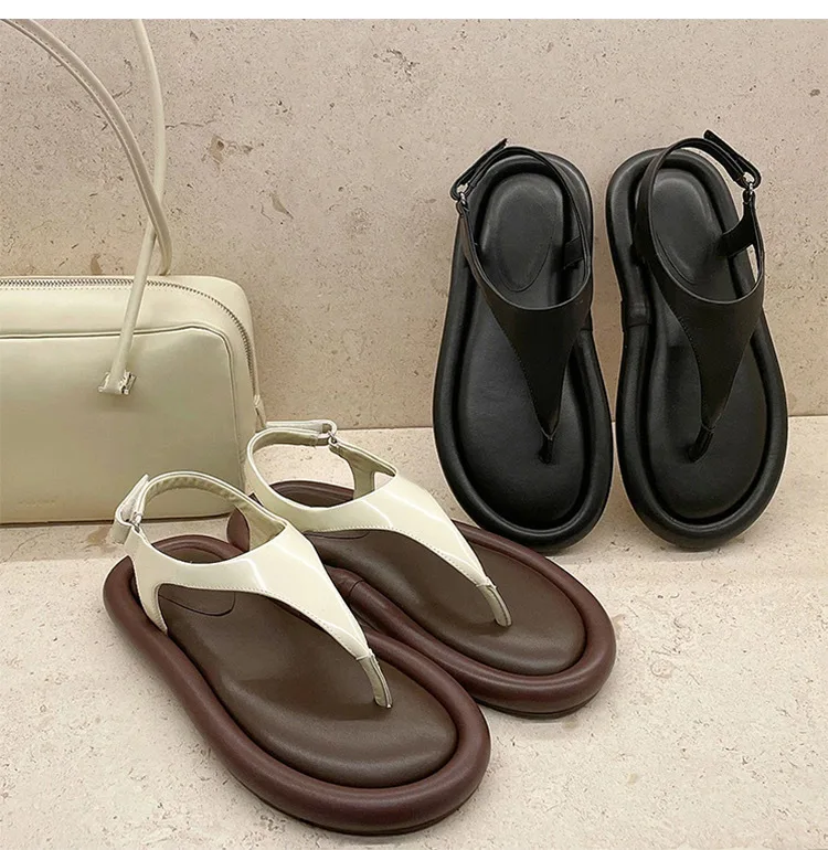 Withered 2023 Ins Fashion Blogger Sandals Women Leather Flip-flops Women Summer Round Toe Flat Leather Casual Thick Sole
Withered 2023 Ins Fashion Blogger Sandals Women Leather Flip-flops Women Summer Round Toe Flat Leather Casual Thick Sole