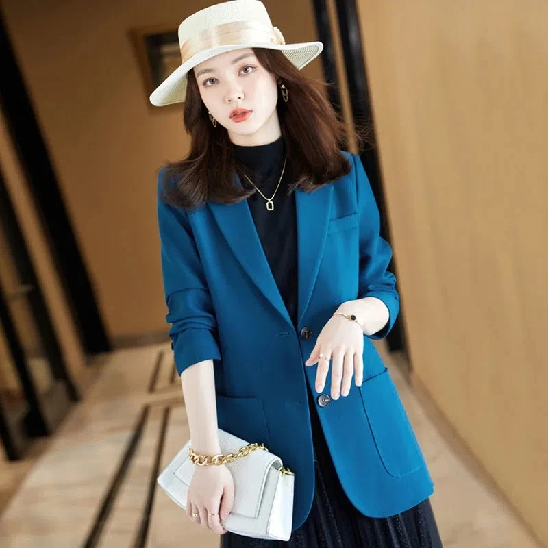Blue Suit Women's Jacket Spring Autumn 2023 New Fashion Korean Long Sleeve Blazer Female Coat Casual Outerwear Ladies Tops E78
Blue Suit Women's Jacket Spring Autumn 2023 New Fashion Korean Long Sleeve Blazer Female Coat Casual Outerwear Ladies Tops E78