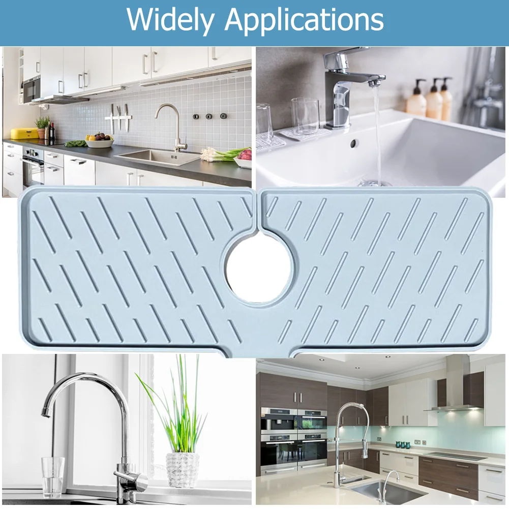 Silicone Faucet Mat For Kitchen Sink Splash Guard Drain Pad Bathroom Faucet Splash Water Catcher Mat Sink Countertop Protector
Silicone Faucet Mat For Kitchen Sink Splash Guard Drain Pad Bathroom Faucet Splash Water Catcher Mat Sink Countertop Protector