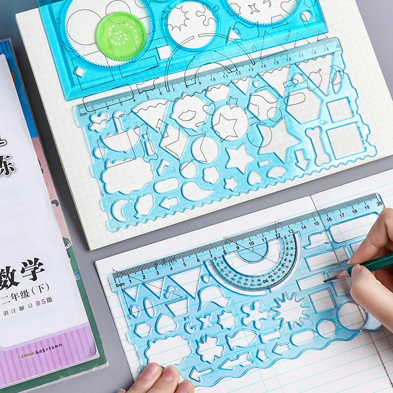 3Pcs Geometric Ruler for Students Mathematics Drawing Drafting Tools Learning Painting Children Puzzle Toys Spirograph Art Tools
3Pcs Geometric Ruler for Students Mathematics Drawing Drafting Tools Learning Painting Children Puzzle Toys Spirograph Art Tools