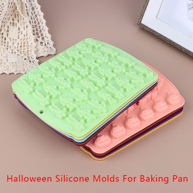 Halloween Skull Chocolate Silicone Mold Bat Spider Candy Biscuit Jelly Baking Tray Witch Hat Tombstone Cake Mould Candle Decor
Halloween Skull Chocolate Silicone Mold Bat Spider Candy Biscuit Jelly Baking Tray Witch Hat Tombstone Cake Mould Candle Decor