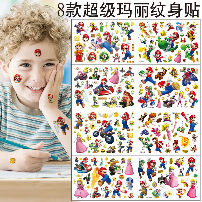 Super Mario Anime Figures Water Transfer Tattoo Stickers Classic Game Stickers Fashion Cute Painting Kids Boys Girls Party Gifts
Super Mario Anime Figures Water Transfer Tattoo Stickers Classic Game Stickers Fashion Cute Painting Kids Boys Girls Party Gifts