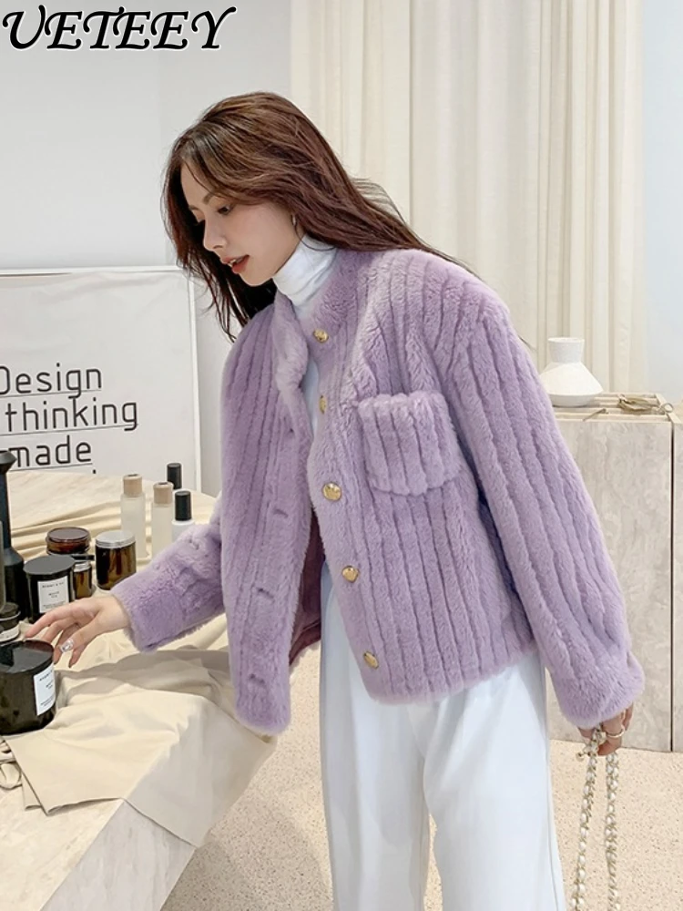 Winter New Stand Collar Lamb Fur Integrated Chenille Coat Sweet Single-Breasted Short Fur Young Coat Jacket for Women
Winter New Stand Collar Lamb Fur Integrated Chenille Coat Sweet Single-Breasted Short Fur Young Coat Jacket for Women