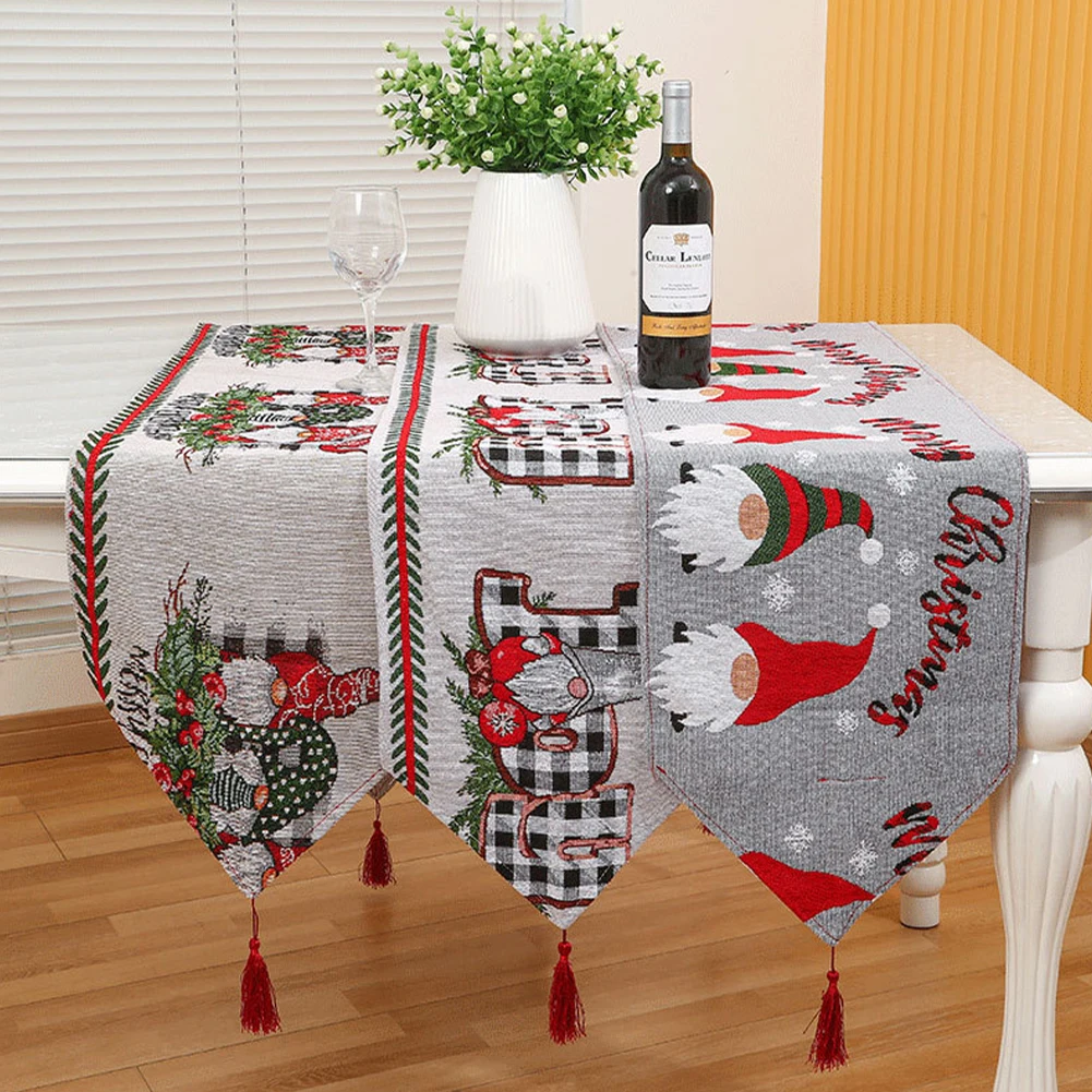 180x33cm Christmas Santa Claus Snowman Table Runner Wedding Decor Polyester Table Runner for Dining Table Christmas Decoration
180x33cm Christmas Santa Claus Snowman Table Runner Wedding Decor Polyester Table Runner for Dining Table Christmas Decoration