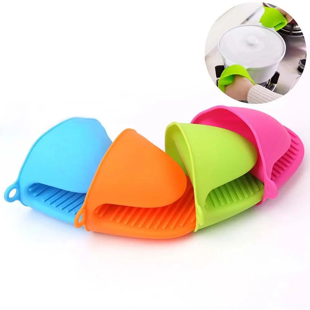 

Silicone Holder Heat Microwave Oven Potholder Anti-scalding Baking Silicone Gloves Oven Mitts Household Gloves Gloves