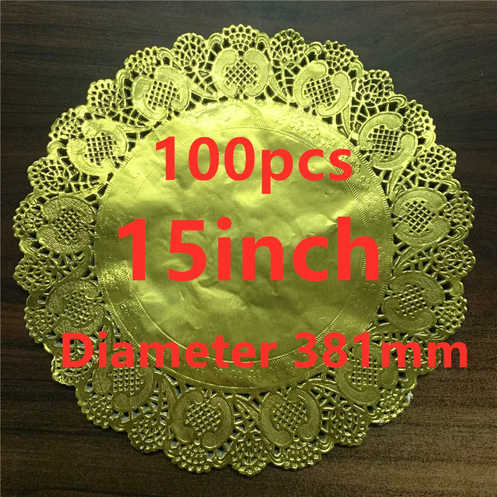 100pcs 15inch Gold Circle Lace Paper Doilies Placemats Wedding Party Tableware Mats Decorative DIY Scrapbooking Crafts
100pcs 15inch Gold Circle Lace Paper Doilies Placemats Wedding Party Tableware Mats Decorative DIY Scrapbooking Crafts