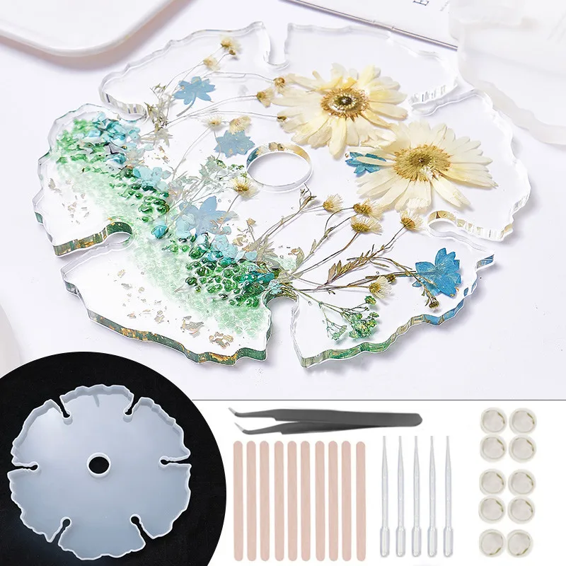 DIY Wine Glass Holder Crystal Epoxy Resin Mold Wine Tray irregular Coaster Molds Silicone Crafts For UV Resin Home Decoratin
DIY Wine Glass Holder Crystal Epoxy Resin Mold Wine Tray irregular Coaster Molds Silicone Crafts For UV Resin Home Decoratin